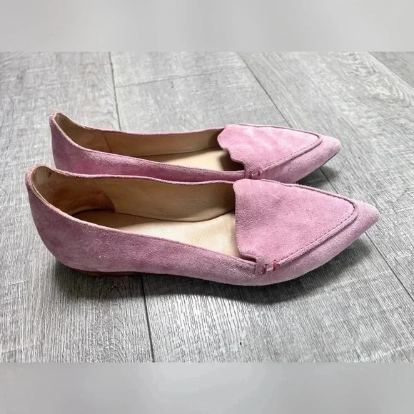 M. Gemi Stellato Sacchetto Pale Blush Suede Flats Size 7.5 - Picture 1 of 8